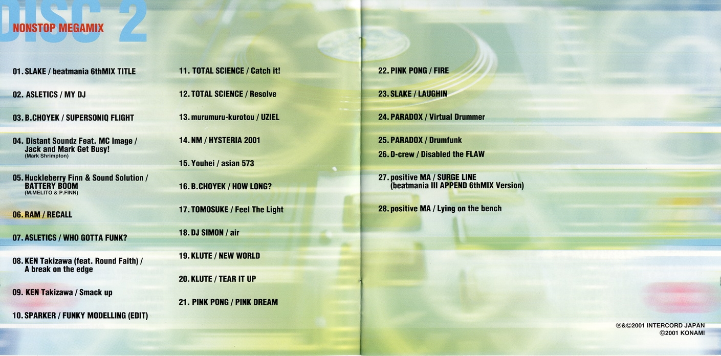 beatmania 6thMIX ORIGINAL SOUNDTRACK: THE UK UNDERGROUND